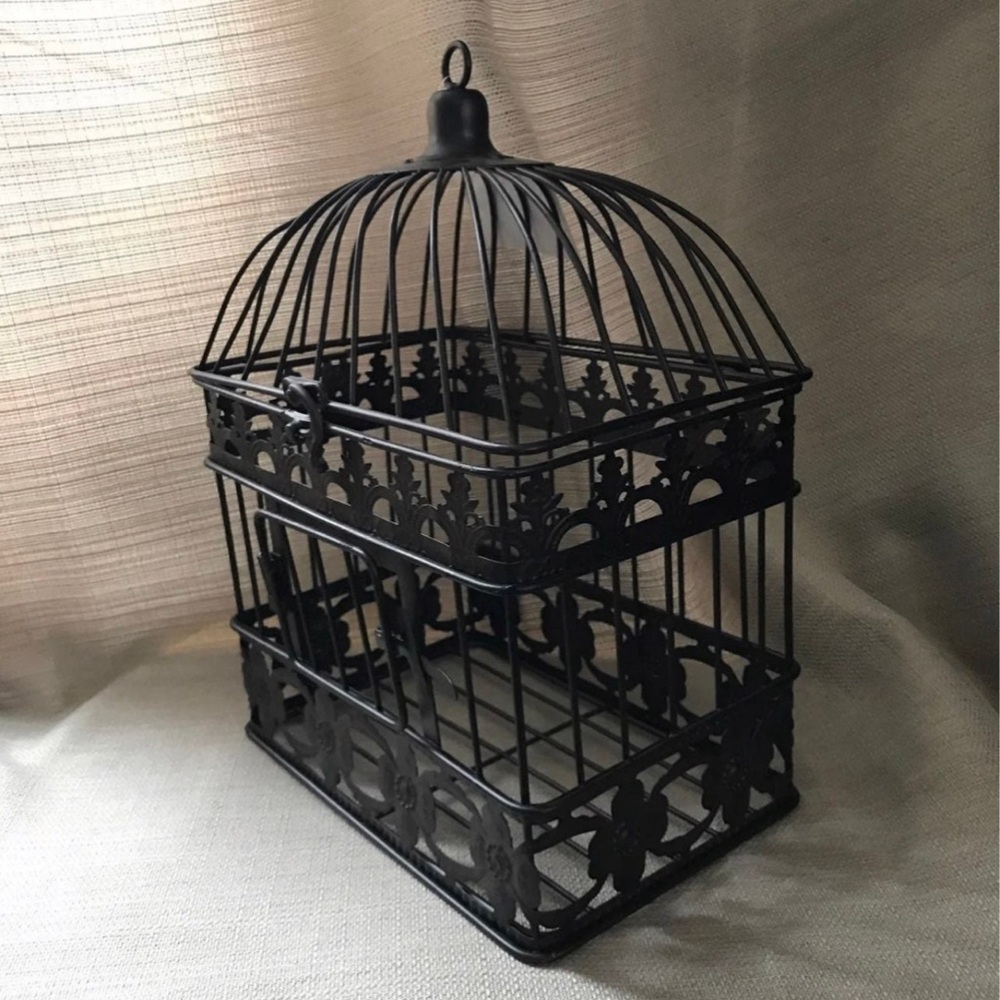 Birdcage metal decorative decor garden planter